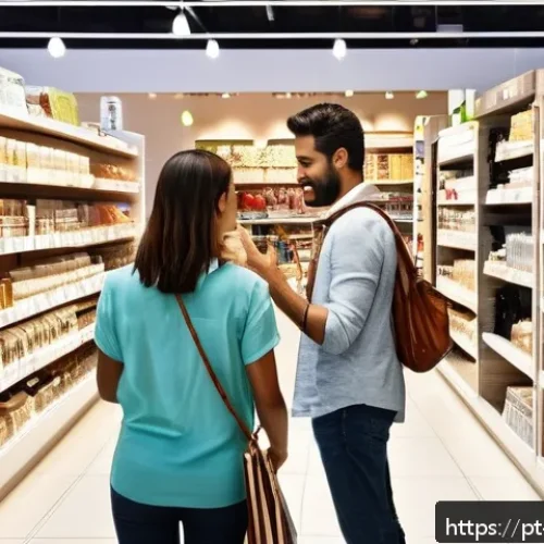 Home 31 고객 니즈 분석을 위한 인사이트 도출 방법 - A detailed scene inside a modern Brazilian retail store with diverse adult customers browsing produc...
